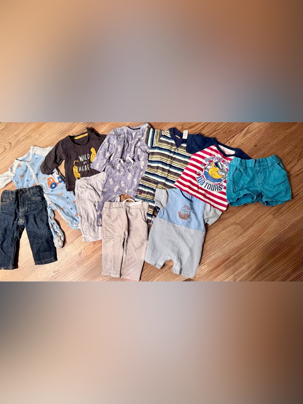 Mixed Baby Outfit Bundle - 11 total pieces 3-6 and 6 month